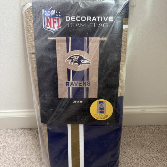 Baltimore Ravens burlap house flag - Picture 2 of 5